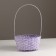 Wicker basket, 21x15x10xh38cm, lilac, bamboo