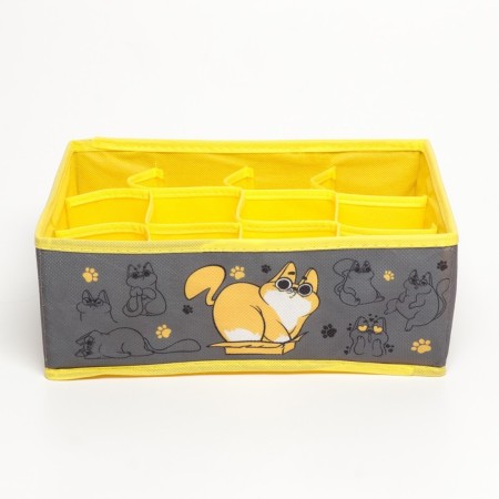 Organizer for storage, coffee for linen 12 cells “Cats”, 27 x 20 x 10 cm.-1