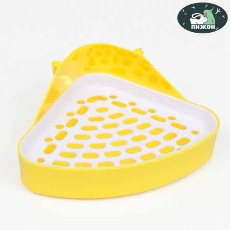 Corner toilet for rabbits and ferrets, 24 x 18 x 11 cm, yellow