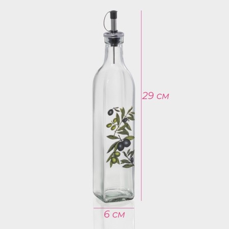 Glass bottle for sauces and oils of the olive, 500 ml, 6 × 29 cm-1
