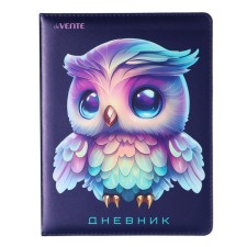 Universal diary for grade 1-11 OWL, solid cover, artificial leather, foam rubber, liesse, 80 g/m2