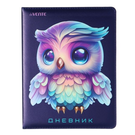 Universal diary for grade 1-11 OWL, solid cover, artificial leather, foam rubber, liesse, 80 g/m2