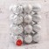 Set of balls plastic D-8 cm, 24 pcs "Winter chic" silver