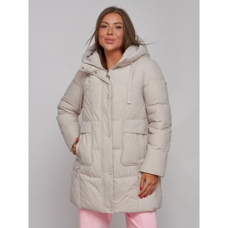 Winter jacket, size 48, beige color-9