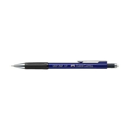 Mechanical pencil 0.7 mm Faber-Castell Grip 1347 with an eraser, rubber emphasis, blue