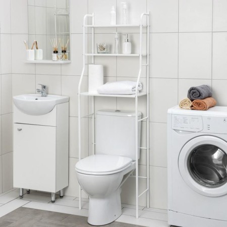 Rack over the toilet, 48 × 26 × 156 cm, white color