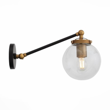 Sconces st. SL234.411.01. Varieta. 1x40 W, E27, 14x21 cm, black color, gold-5