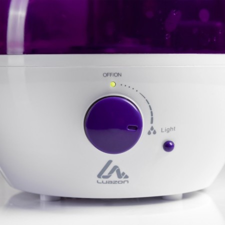 Air humidifier Luazon LHU-02, "New Year", ultrasound, 2.4 l, 25 watts, white-violet-1