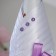 Decoration for champagne "together forever", white with lilac