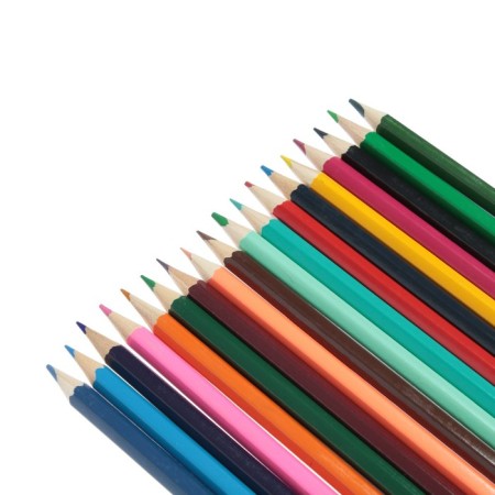 Pencils 18 colors "machine", wooden, hexagonal-2