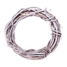 Liana dry, wreath - 8 cm, white color