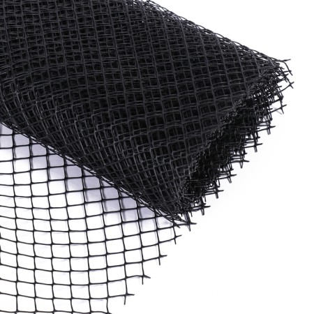 Garden grid, 1 × 10 m cell rhombus 15 × 15 mm, plastic, black, Greengo-5