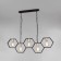 ARNIA chandelier, 5x60W E27, black color, gold