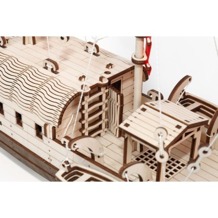 A prefabricated model of wood “Ship with sails. Junk"-1