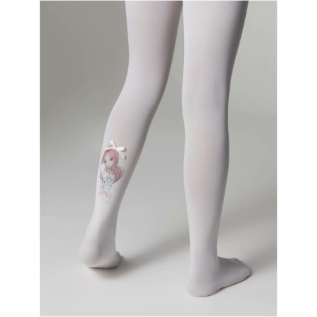 Pantyhose children from Microfiber CONTE Elegant Lovely, height 140-146 cm, Bianco color-1