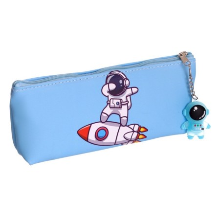 School Penal on a zipper, with a suspension, "astronaut", mix-8