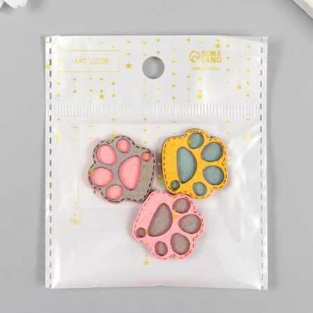 Decor for creativity claims. suede "color paw" mix 2.5x2.4 cm-3