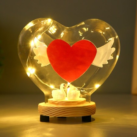 Narrh Naughter "Heart" LED from batteries 3xlr44 13x7.2x12 cm Risalux-2