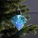 Fir -tree ball "Frosty crystal", batteries, 1 LED, glow warm white