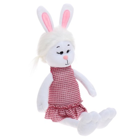 Soft toy "Bunny marshmallows in a dress", 25 cm-1