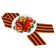 Setting icon with the tape "May 9. Victory Day" Flowers