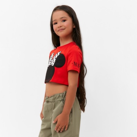 T -shirt Children's shortened MM Minnie Mouse, red color-2