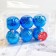 Set of balls plastic D-6 cm, 6 pcs "circles" blue