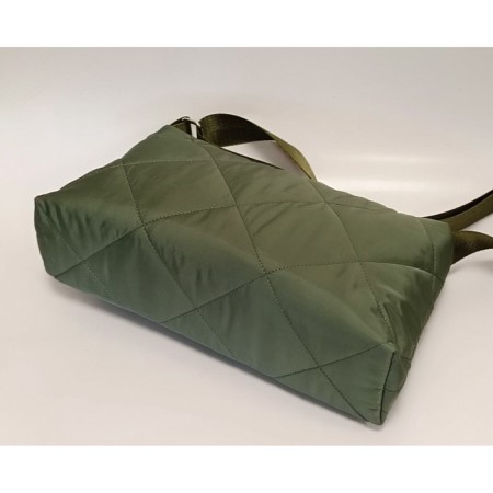 Melodia bag Haki quilted fabric-3