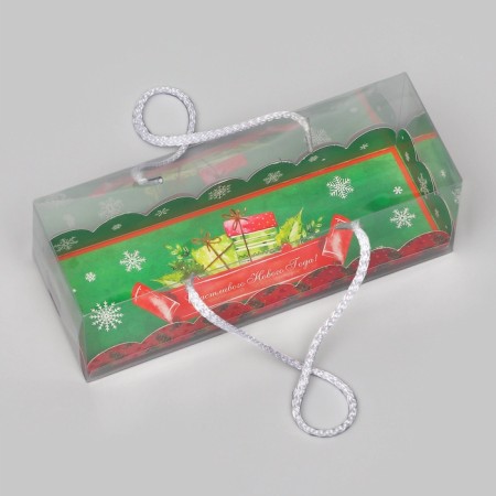 Confectionery packaging for the Roulet "Happy New Year", 22.5 x 7.8 x 7.8 cm