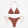 Separate Minaku swimsuit on ties, brown color, size 48