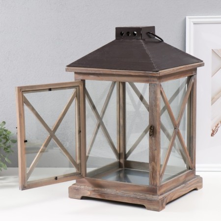 Climber tree "Lantern - shutters" aged set 2 pcs 25x25x41 16x16x27 cm-3