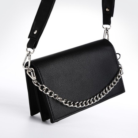 Women's bag Textura, messenger, small size, black color