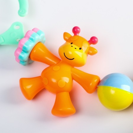 Stretching to a stroller/crib "giraffes", 3 toys, color mix, crush me-7