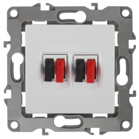 Double audio socket, ip20, era12, white