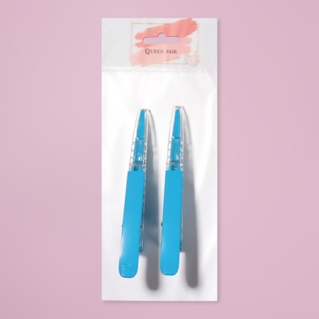Hair clips, set - 2 pcs, 13.7 cm, color mix-4