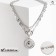 Pendant "chain" new moon, color silver, l = 45 cm