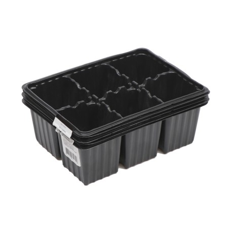 Cassette for seedlings, 6 cells of 120 ml, set of 5 pcs., Black-9