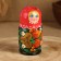 Matryoshka 5-doll "festive red" with God's cow, 10-11 cm