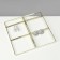 Steaches for earrings, 2 sections, 2 rows, 16 × 20 × 2 cm, gold color