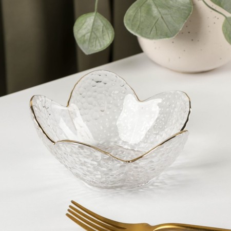 Glass Figure Salad "Flower", 150 ml, 12 × 5 cm