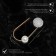 Pin "Bead", 7 cm, white color in gold