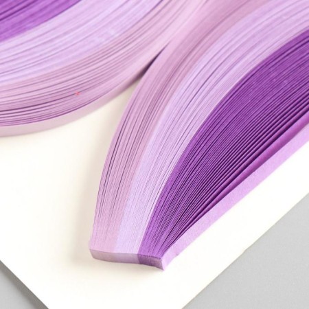 Strips for quilling 100 strips density 120 grams "Violet gradient" w. 0.5 cm dl. 39 cm 51773-1