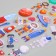 Plastic sticker soft "space" mix 24.8x10.5 cm