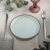 Black dining plate Magistro "marble", d = 20 cm, white color