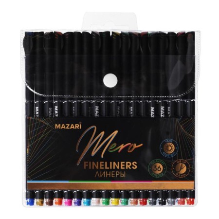 A set of capillary pens Mazari Mero, 36 colors, 0.4 mm-1