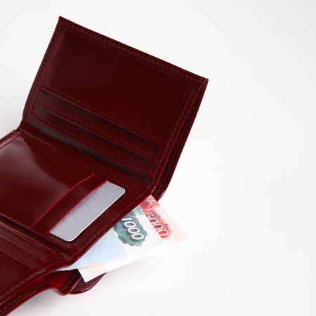 Women's wallet with lightning, burgundy color-6