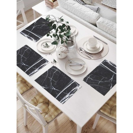 A set of napkins for setting the table "Steps on marble", rectangular, size 32x46 cm, 4 pcs