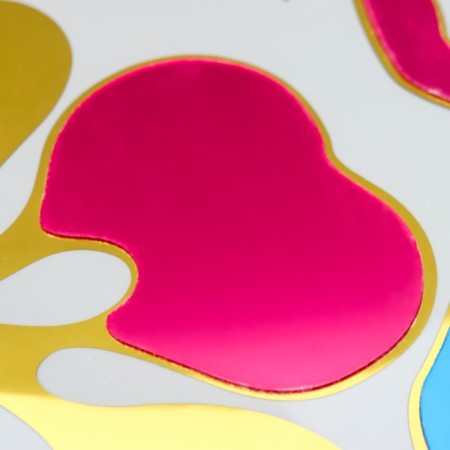 Interior mirror sticker "Fairytale flower" color 61x32 cm-1