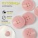 Button, 4 punctures, d = 21 mm, pink color