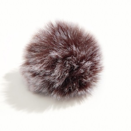 A toy for cats "fur ball", artificial fur, 5 cm, gray-1